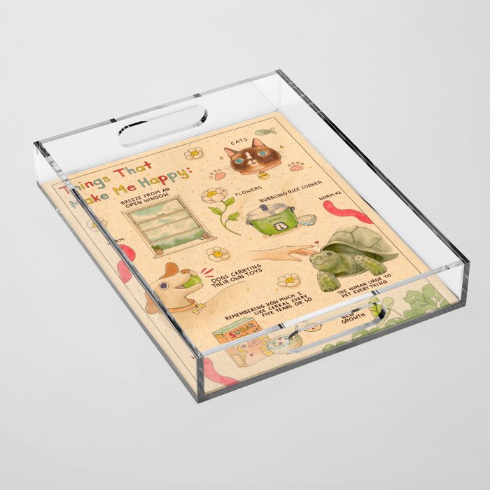 Happy Acrylic Tray Gallery Image 1