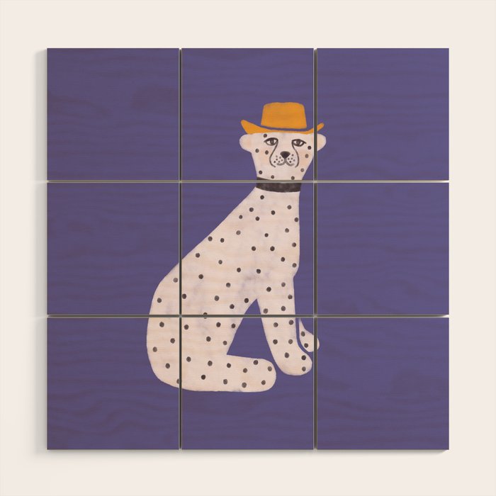 Snow Leopard Wood Wall Art Gallery Image 1