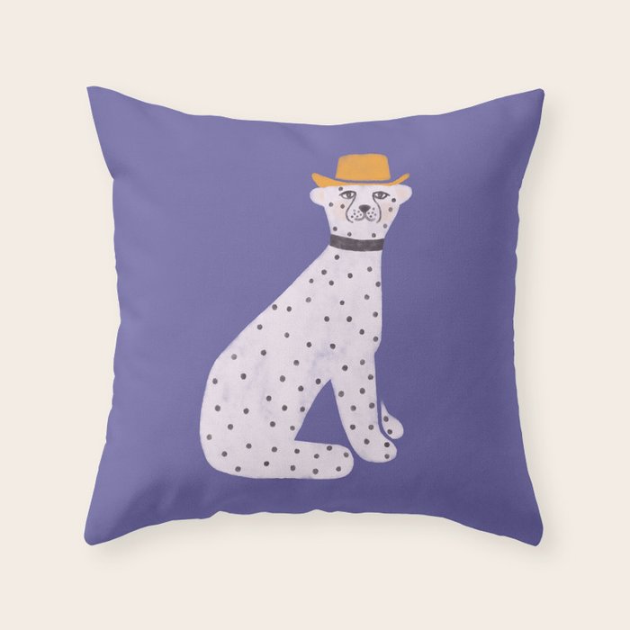 Snow Leopard Throw Pillow Gallery Image 1