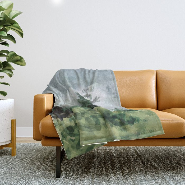 Pine Trees 2 Throw Blanket Gallery Image 1