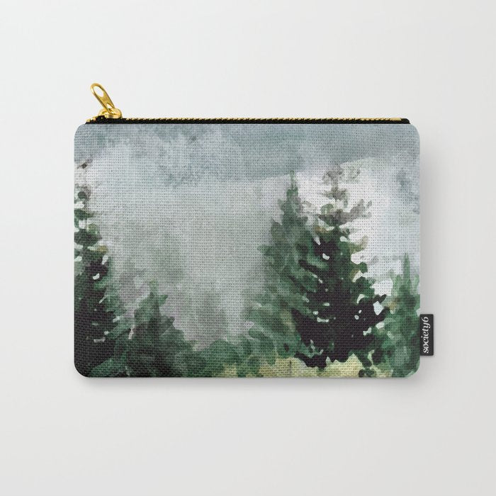 Pine Trees 2 Carry All Pouch Gallery Image 1