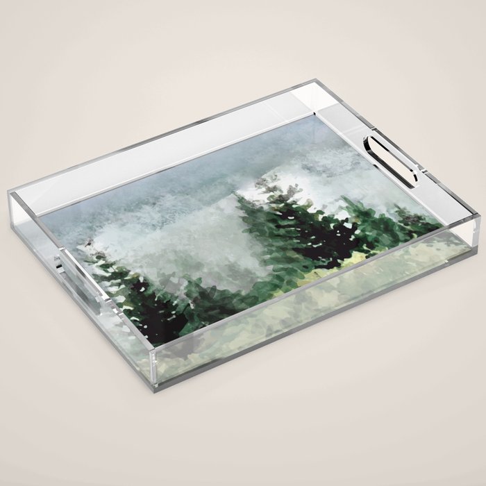 Pine Trees 2 Acrylic Tray Gallery Image 1