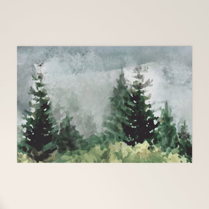 Pine Trees 2 Welcome Mat Gallery Image 1