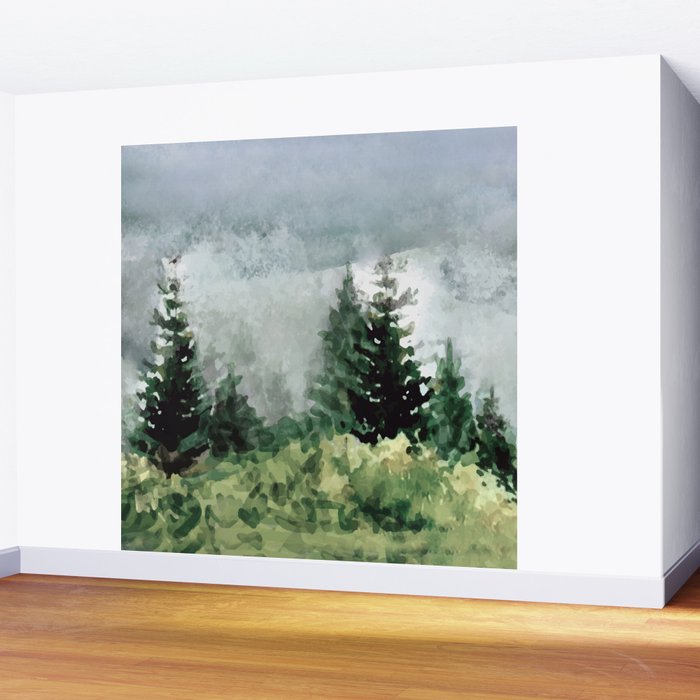 Pine Trees 2 Wall Mural Gallery Image 2