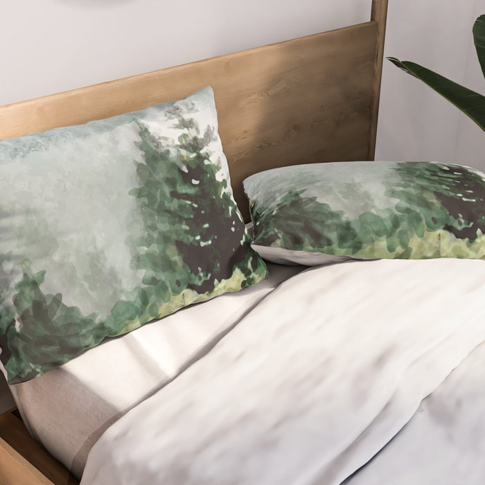Pine Trees 2 Pillow Sham Gallery Image 2
