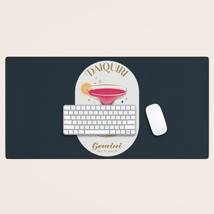 Daiquiri Cocktail Zodiac Sign Desk Mat Gallery Image 1