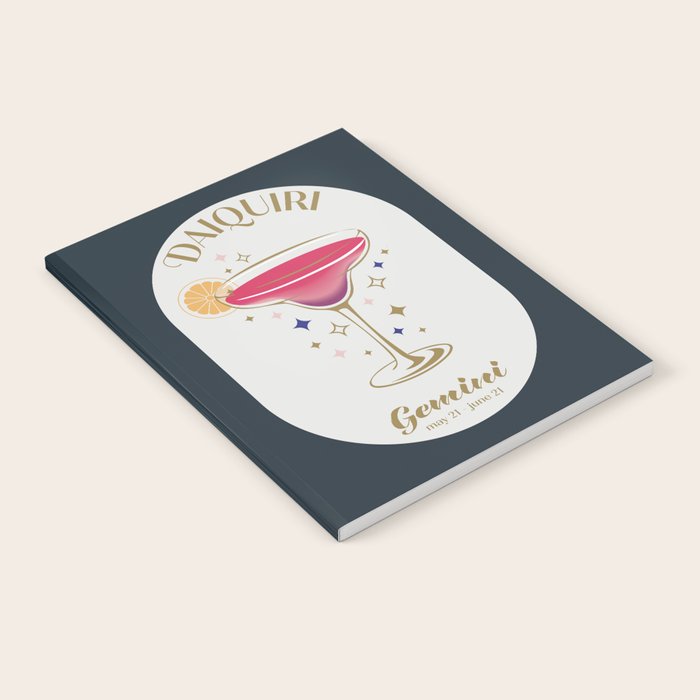 Daiquiri Cocktail Zodiac Sign Notebook Gallery Image 2