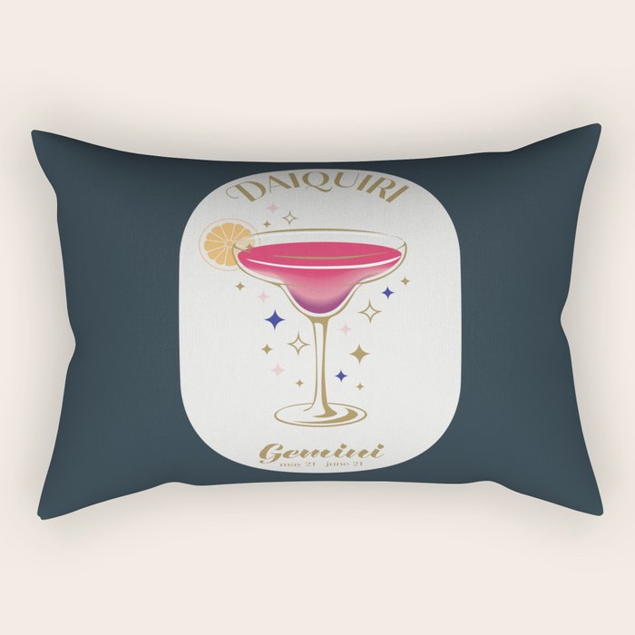 Daiquiri Cocktail Zodiac Sign Rectangular Pillow Gallery Image 2