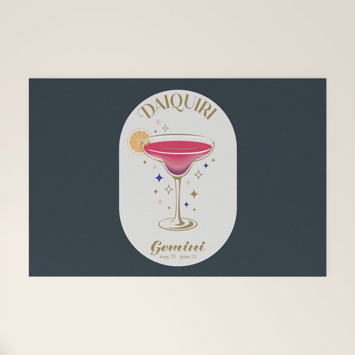 Daiquiri Cocktail Zodiac Sign Welcome Mat Gallery Image 1