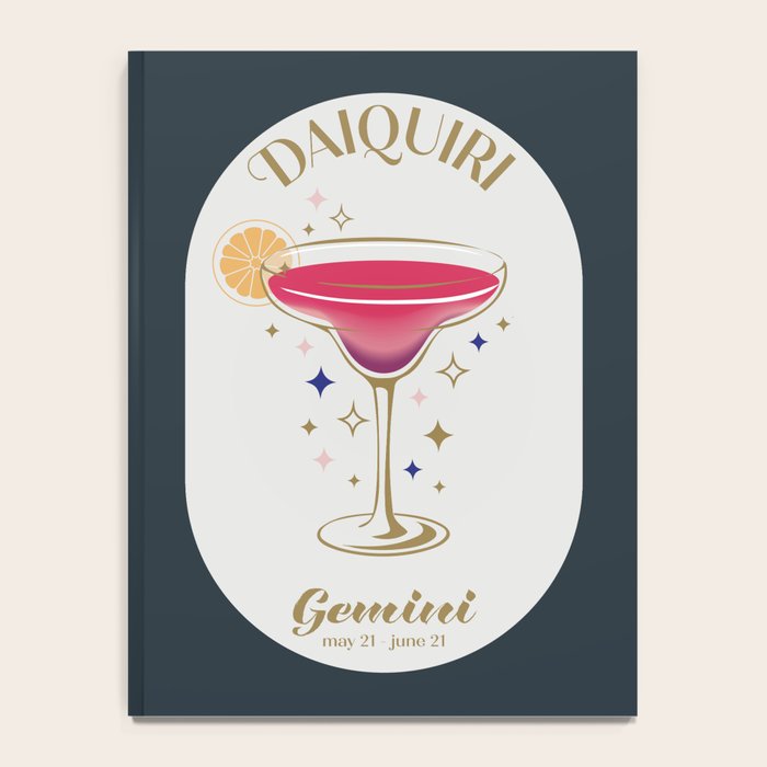 Daiquiri Cocktail Zodiac Sign Notebook Gallery Image 4