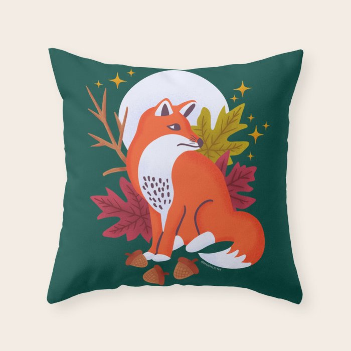 Red Fox - Crepuscular Critters Throw Pillow Gallery Image 6
