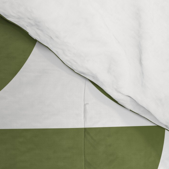 Mid Century Modern Geometric 04 Olive Green Comforter Gallery Image 4