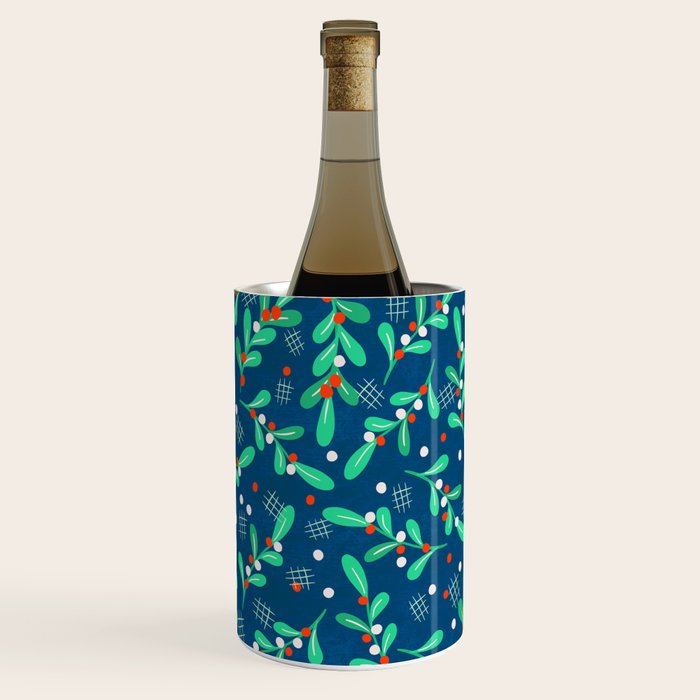 Misseltoe -  christmas pattern no1 Wine Chiller Gallery Image 2