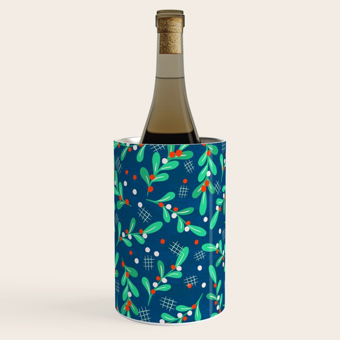 Misseltoe -  christmas pattern no1 Wine Chiller Gallery Image 3