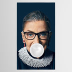 Ruth Bader Ginsburg Blowing White Bubble gum Tablecloth Gallery Image 2