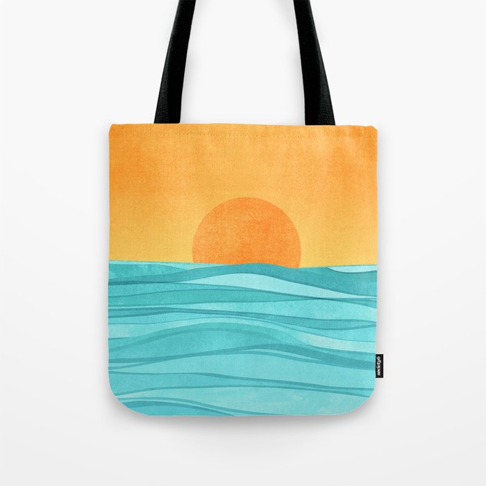 Coastal Sunset Landscape Tote Bag Gallery Image 1