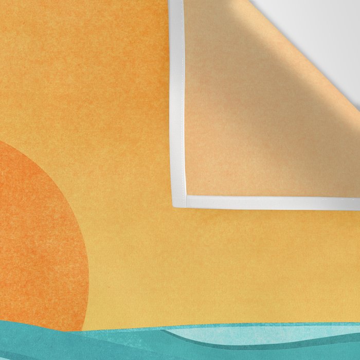 Coastal Sunset Landscape Wall Tapestry Gallery Image 3