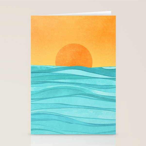 Coastal Sunset Landscape Stationery Card Gallery Image 1