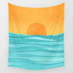 Coastal Sunset Landscape Wall Tapestry Gallery Image 4