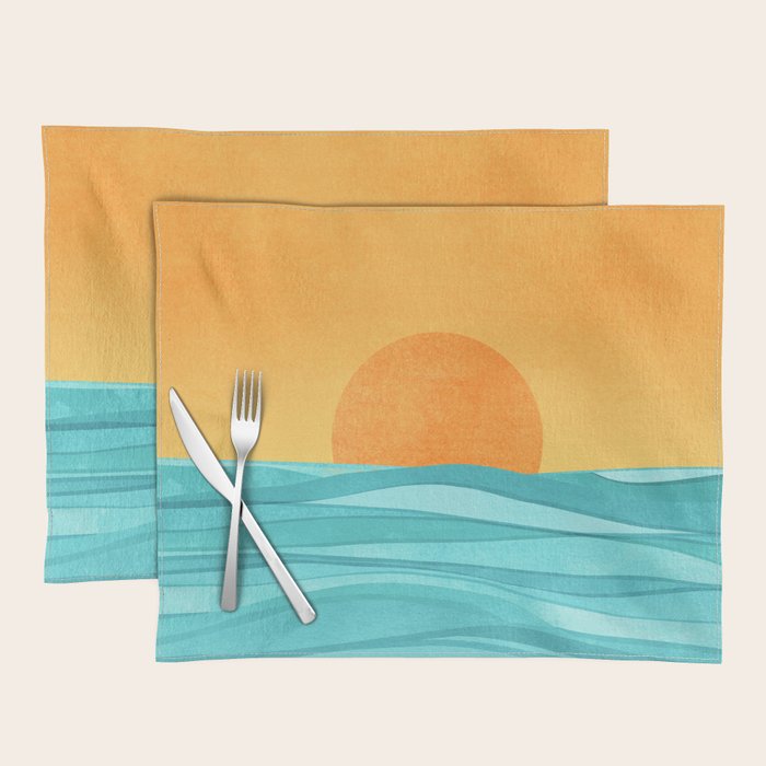 Coastal Sunset Landscape Placemat Gallery Image 1
