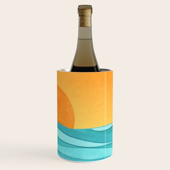 Coastal Sunset Landscape Wine Chiller Gallery Image 3