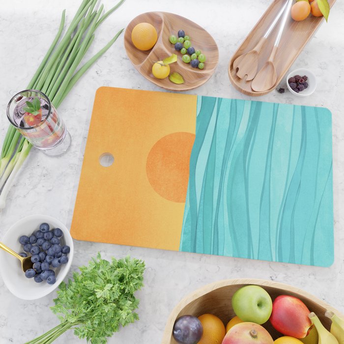 Coastal Sunset Landscape Cutting Board Gallery Image 2