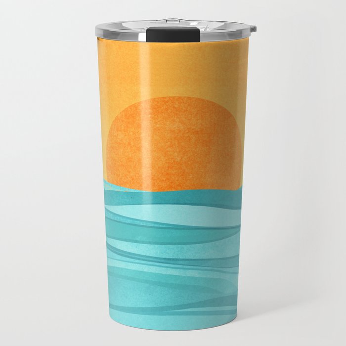 Coastal Sunset Landscape Travel Mug Gallery Image 1