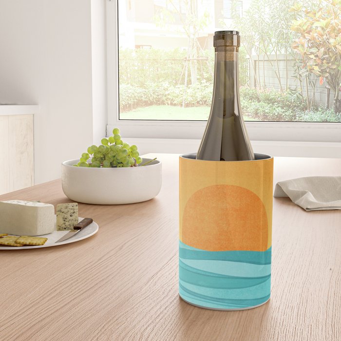 Coastal Sunset Landscape Wine Chiller Gallery Image 4