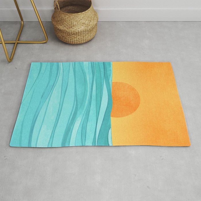 Coastal Sunset Landscape Rug Gallery Image 1