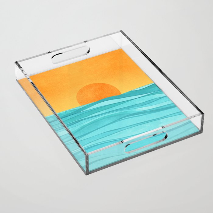 Coastal Sunset Landscape Acrylic Tray Gallery Image 1