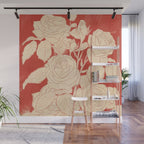 White Roses  Wall Mural Gallery Image 1