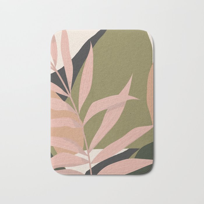 Tropical Leaf- Abstract Art 2 Bath Mat Gallery Image 1