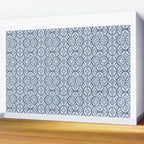 Boho Indigo Damask B Wall Mural Gallery Image 2