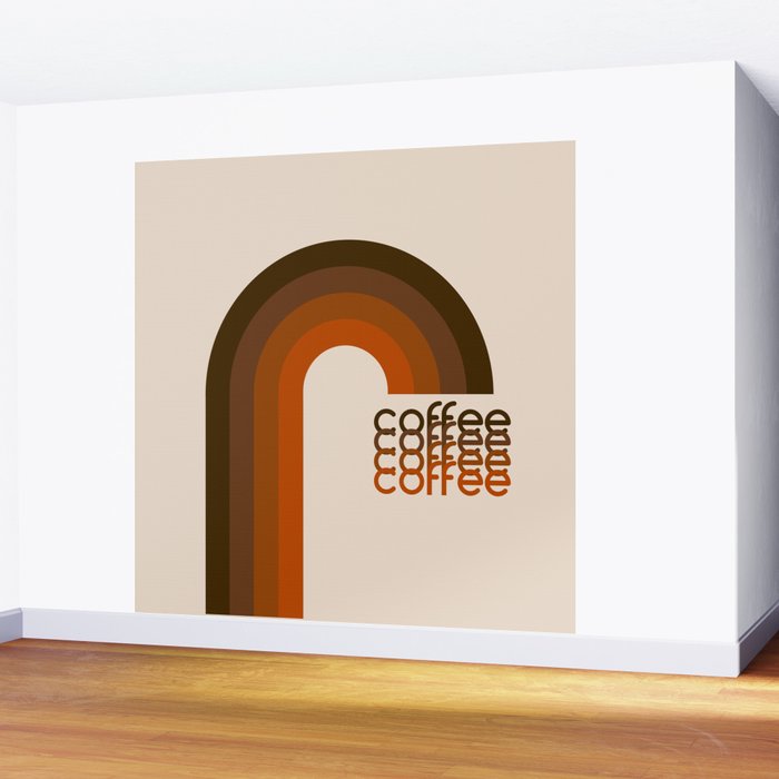 Cocoa Coffee Rainbow Wall Mural Gallery Image 2