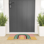 Geometric Abstraction Rainbow Welcome Mat Gallery Image 3