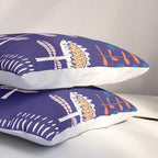 Block print bold flower blue Pillow Sham Gallery Image 3