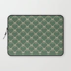 Bows & Ribbons Pattern XXVI Natural Green Laptop Sleeve Gallery Image 1