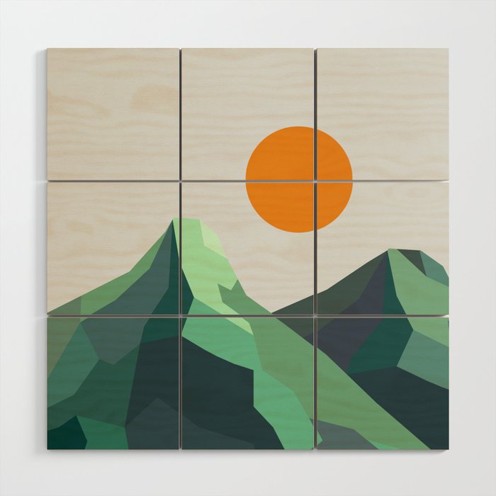 Abstract Landscape 30B Wood Wall Art Gallery Image 1