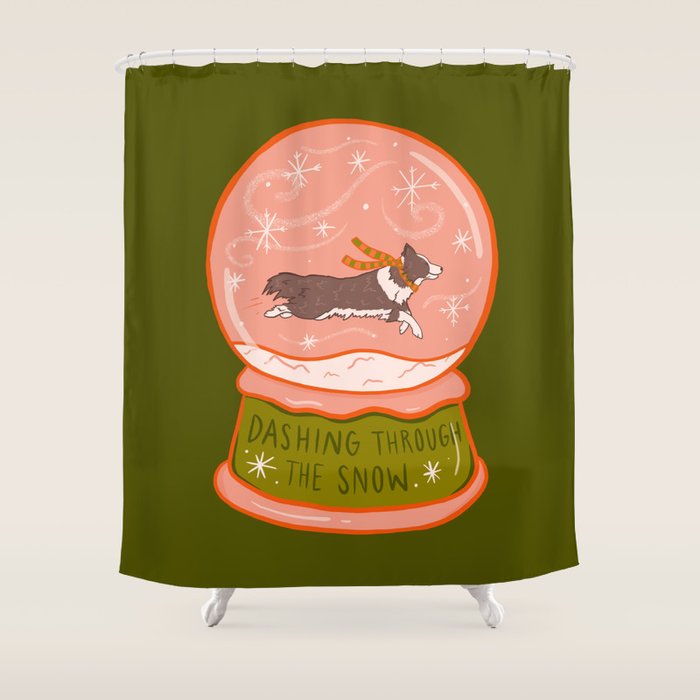 Dashing Through the Snow Shower Curtain Gallery Image 1