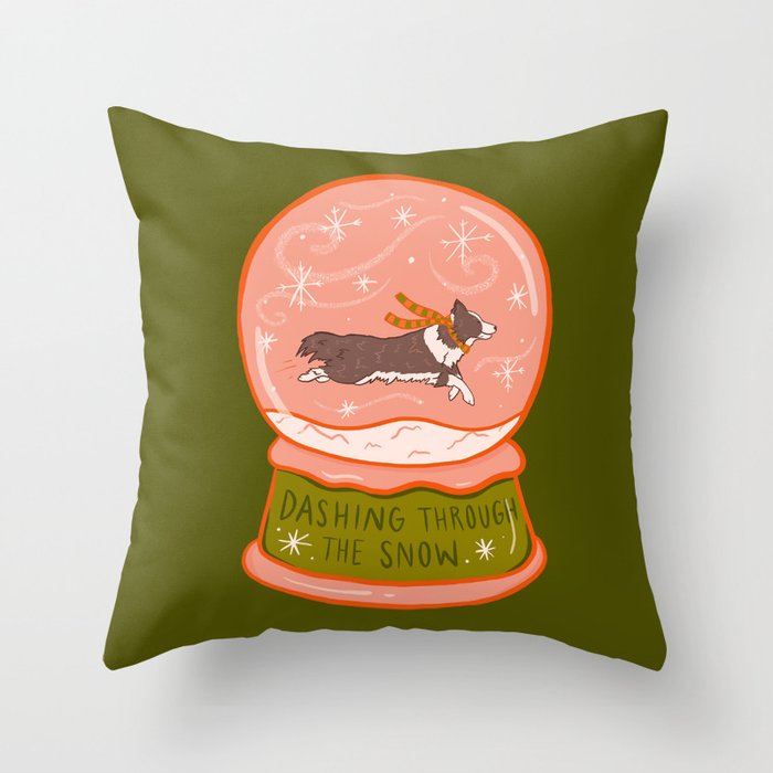 Dashing Through the Snow Throw Pillow Gallery Image 1