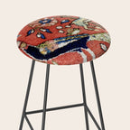 Antique Persian Rug Print with Peacock & Deer Stool Gallery Image 2