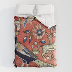 Antique Persian Rug Print with Peacock & Deer Duvet Cover Gallery Image 6