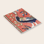 Antique Persian Rug Print with Peacock & Deer Notebook Gallery Image 3