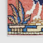 Antique Persian Rug Print with Peacock & Deer Poster Gallery Image 3