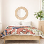 Antique Persian Rug Print with Peacock & Deer Duvet Cover Gallery Image 3