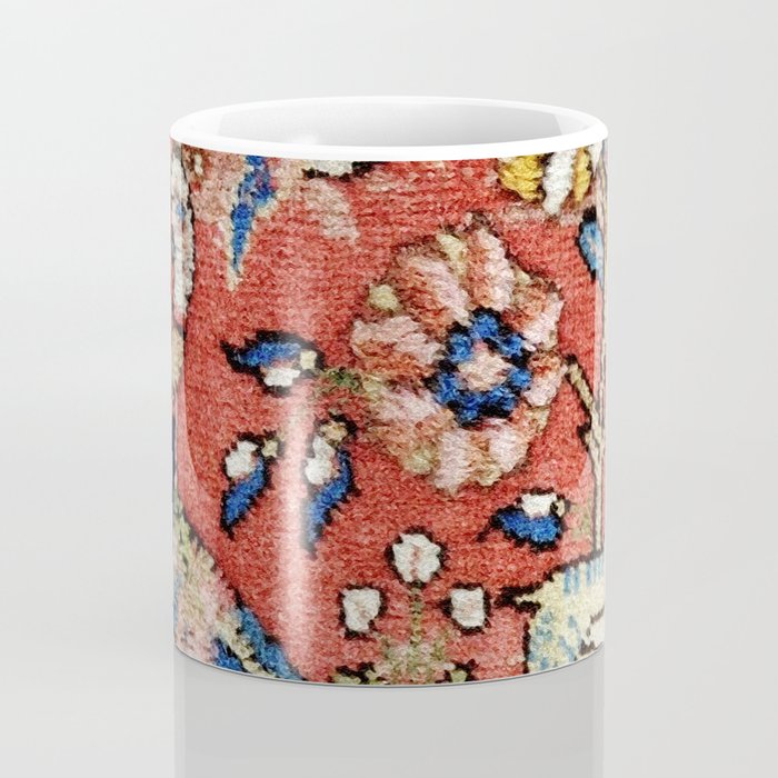 Antique Persian Rug Print with Peacock & Deer Coffee Mug Gallery Image 4