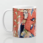 Antique Persian Rug Print with Peacock & Deer Coffee Mug Gallery Image 3
