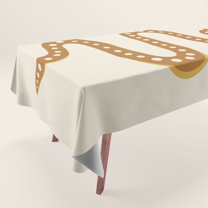 Minimal Snake - Desert Orange II Tablecloth Gallery Image 1