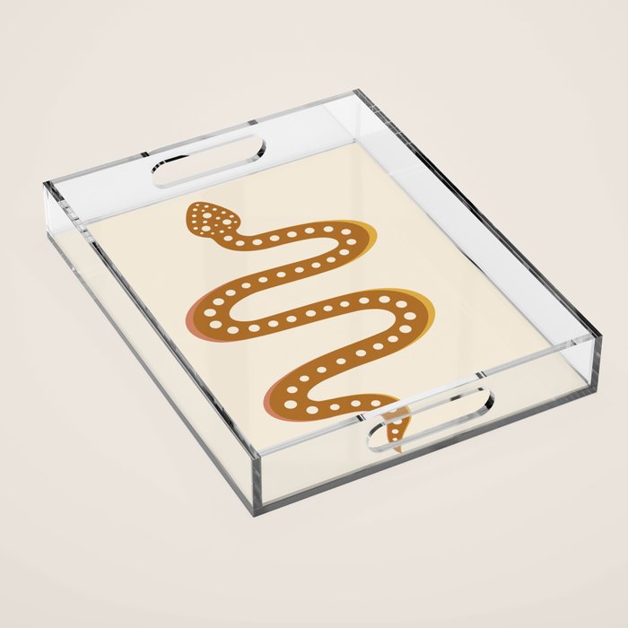Minimal Snake - Desert Orange II Acrylic Tray Gallery Image 1