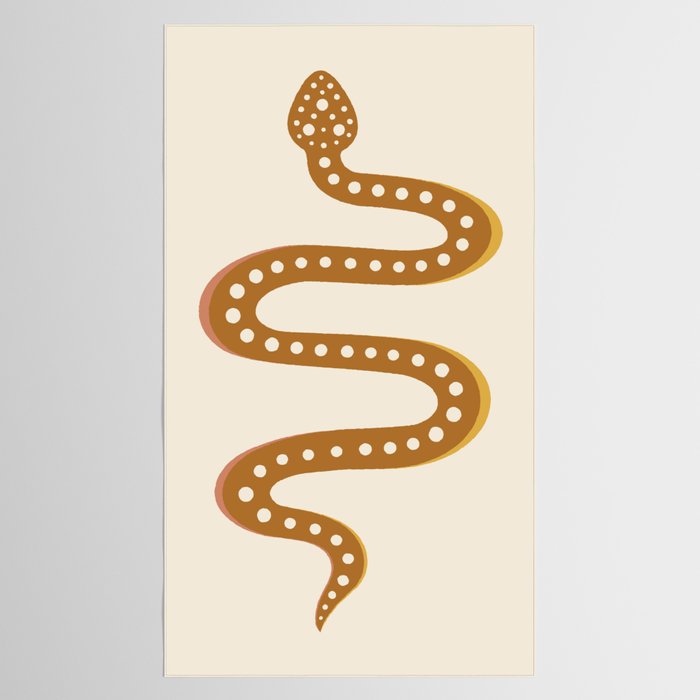 Minimal Snake - Desert Orange II Tablecloth Gallery Image 2